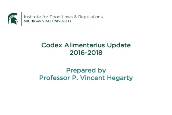 Codex update by P. Vincent Hegarty.